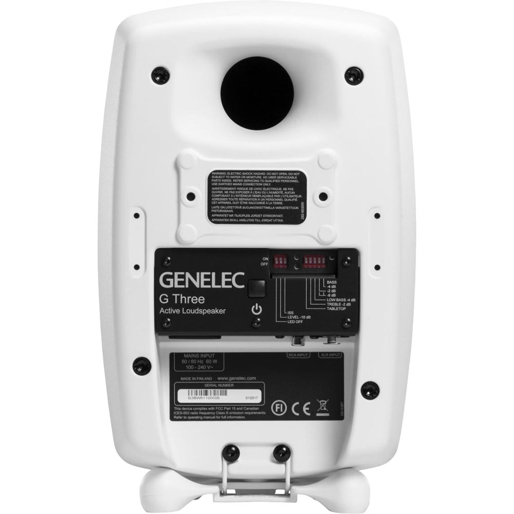 Genelec G Three 제네렉 G3 홈 오디오 액티브 스피커 화이트 1세트
