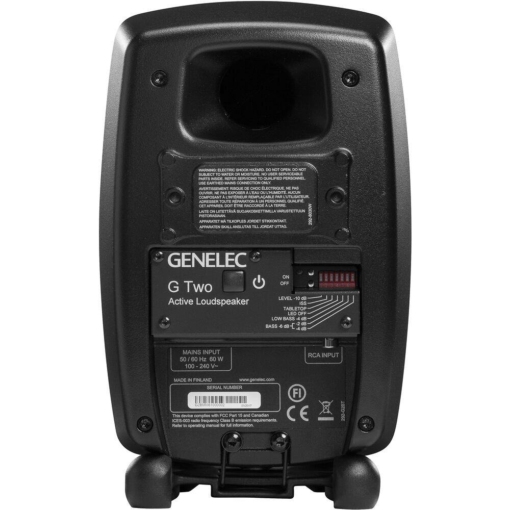 Genelec G Two 제네렉 G2 홈 오디오 액티브 스피커 블랙 1세트