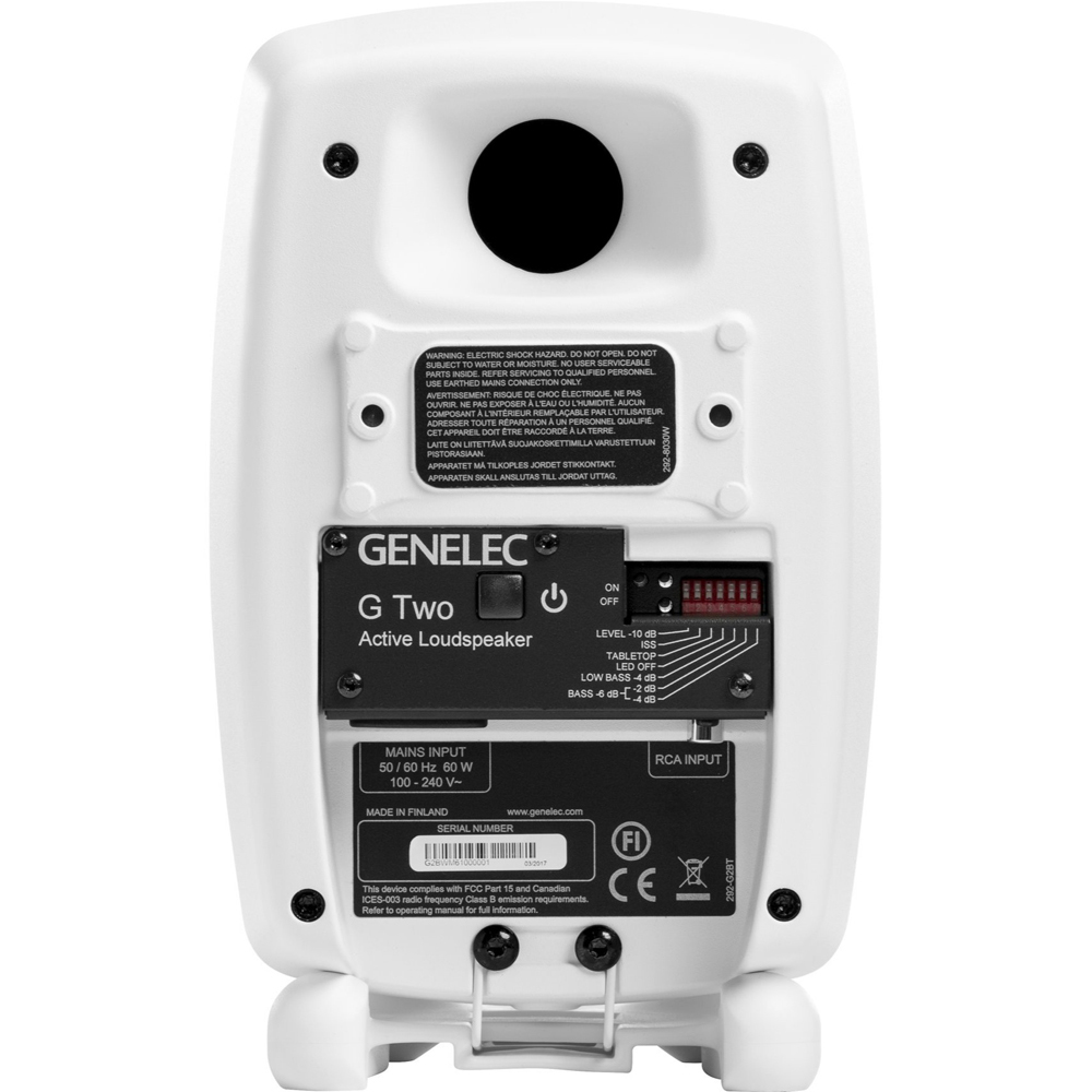 Genelec G Two 제네렉 G2 홈 오디오 액티브 스피커 화이트 1세트