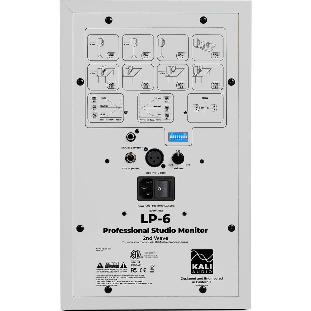Kali Audio LP-6 V2 화이트 (1통) 칼리오디오 6.5인치 액티브 모니터 스피커 / 방진패드 포함