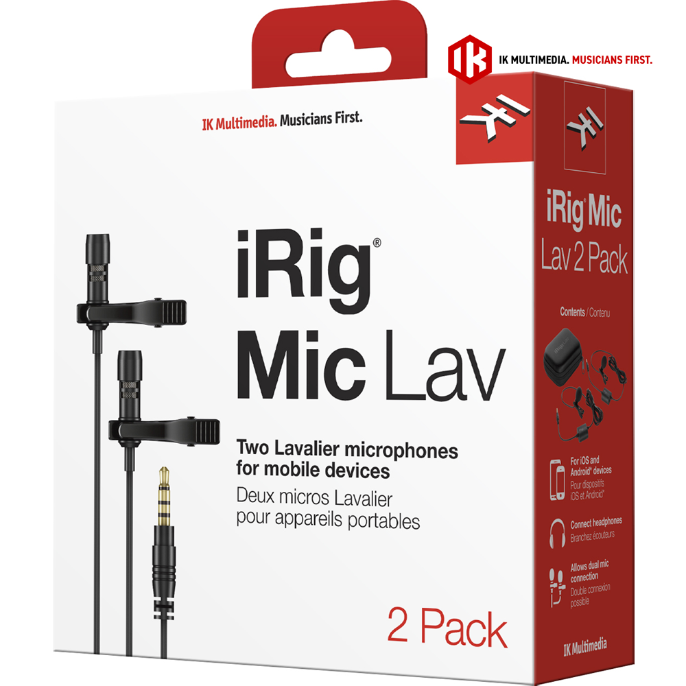 IK Multimedia iRig Mic Lav 2 Pack 모바일 스마트폰 핀마이크