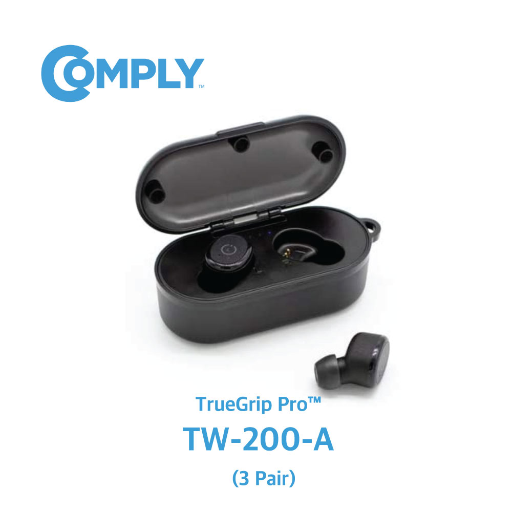 COMPLY 컴플라이 폼팁 TrueGrip Pro TW-200-A (갤럭시 버즈 1,2 호환) 미디엄 3쌍