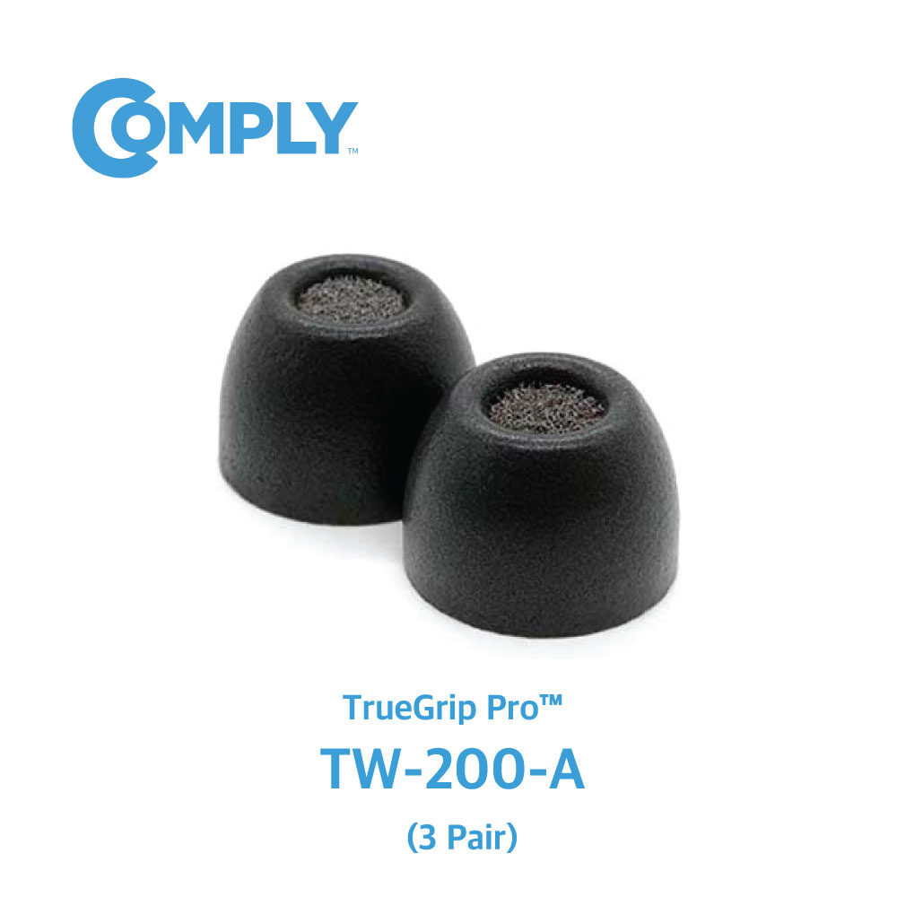 COMPLY 컴플라이 폼팁 TrueGrip Pro TW-200-A (갤럭시 버즈 1,2 호환) 미디엄 3쌍