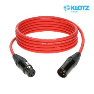 KLOTZ M1 PRIME 클로츠 마이크 케이블 (XLR:XLR, Neutrik 커넥터) 레드 3m