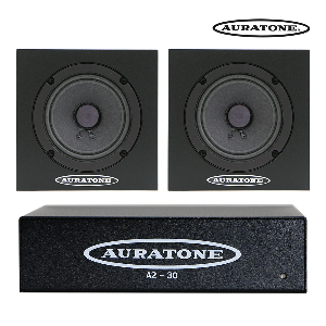 Auratone The New 5C Super Sound Cube 블랙 (A2-30 앰프 + 카나레 케이블 번들)